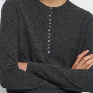 Theory Cashmere Henley Sweater - Nearly New